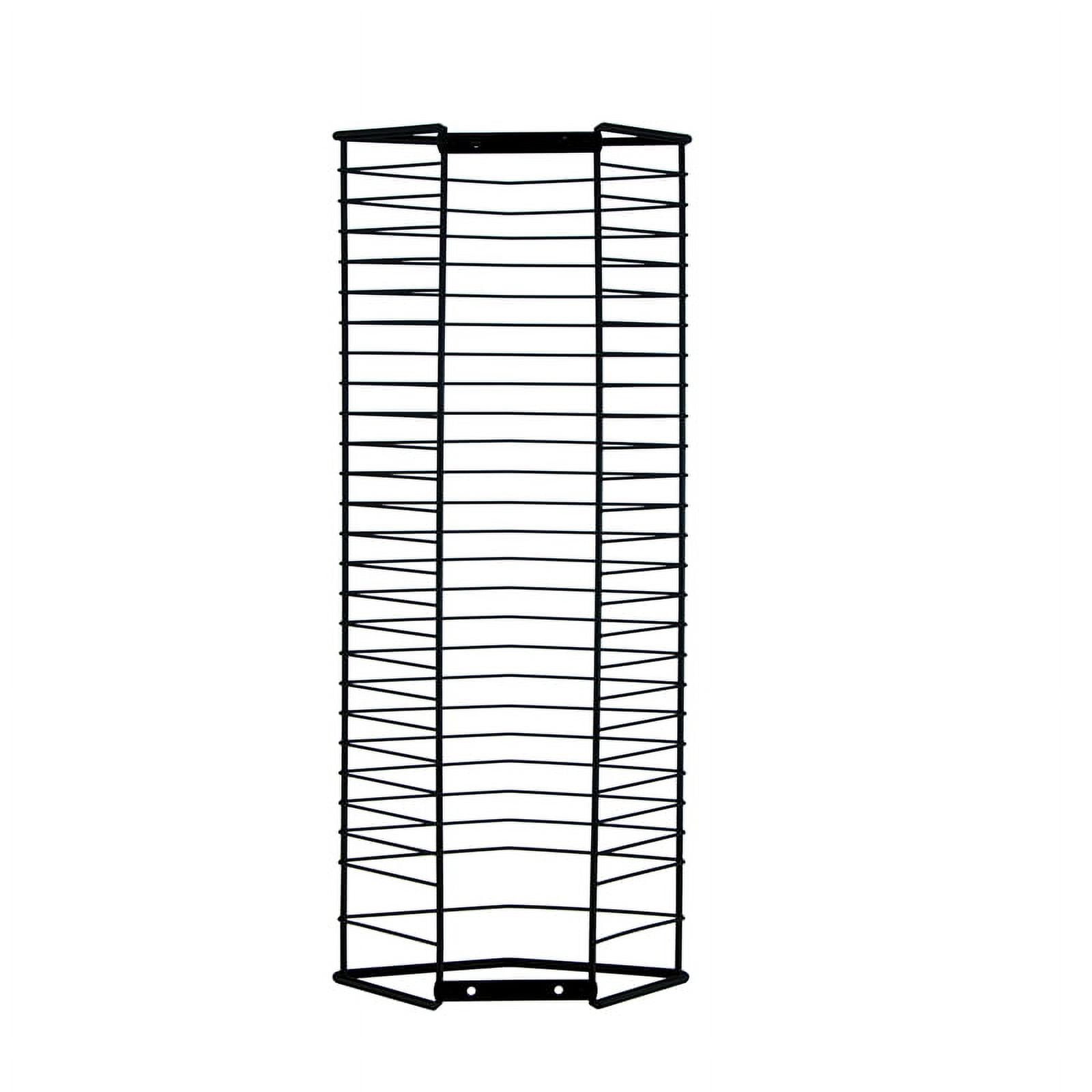 UrbanPro Heavy-Gauge Wire 35 CD Holder Wire Tower in Black Finish