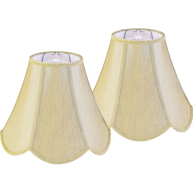 Lamp Shade GO&SO Gold, campana mediana, 6 x 13 x 27 cm, tela de lino