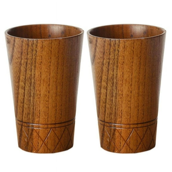 Traditional Handmade Natural Solid Wooden Cup For Tea Water Sake Coffee Juice Drinks Wood Cup 7.5x11cm/2.95x4.33inch