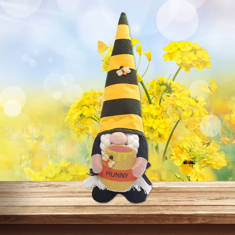 Gnome & Bumble Bee Cute Yellow Wrapping Paper sold by Guilherme