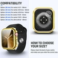 thumbnail image 2 of XiHAMA Waterproof Case Compatible with Apple Watch SE (2nd Gen) Series 6 5 4 Screen Protector, Tempered Glass Hard PC Bumper Face Cover, 2 of 7