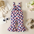 thumbnail image 6 of Mercatoo Baby Girl Bell Bottoms Romper Toddler Sleeveless Floral Overalls Suspender Flare Jumpsuit Summer Overalls Clothes, 6 of 6