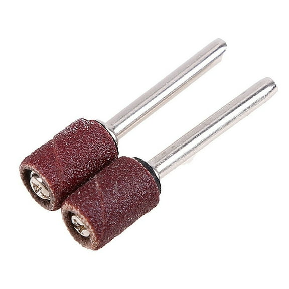 100Pcs 320 Grit Drum Sanding Bands Sleeves   2Pcs Mandrels Sandpaper Rotary Tool