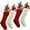 Christmas Stockings Wine Red With Off Ivory White, variant on Morttic Knit Christmas Stockings,Unique Burgundy and Ivory White Knitted Christmas Hanging Decoration Stockings 14" Pack of 4
