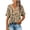 Khaki, variant on Womens Tops Trendy Comfy Long Sleeve Shirts for Women Women Fashion Casual Button V-Neck T-shirt Loose And Elastic Non Positioning Printing