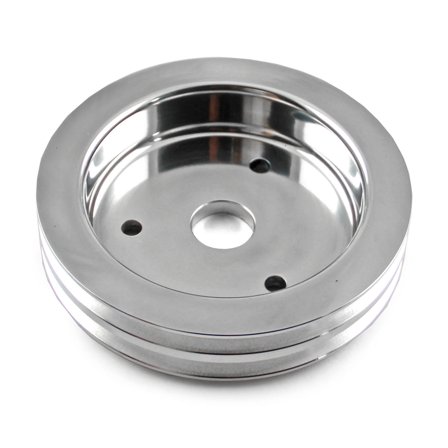 Speedmaster PCE239.1002 Compatible with Chevy BBC 454 Billet Aluminum Short Water Pump Swp 2 Groove Crank Pulley