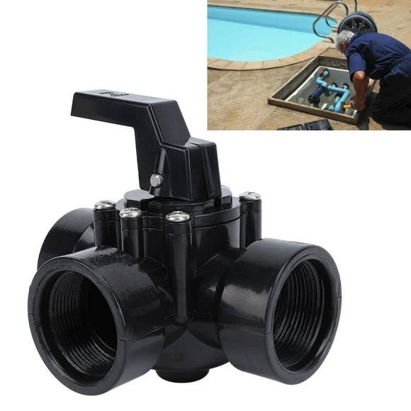 3 Port Diverter Valve, Easy Install Sturdy G1-1/2in Swimming Pool Diverter Valve for Pools 4517 Spas