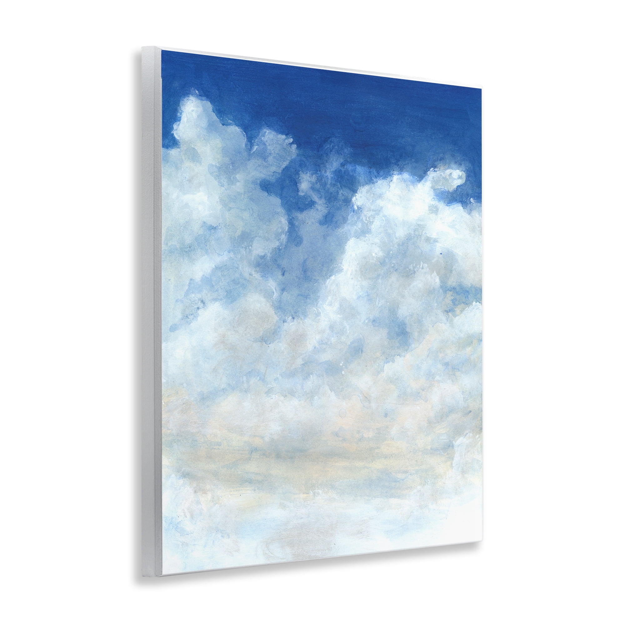 Stupell Industries Full Clouds in Blue Sky Landscape & Nature Painting Unframed Art Print Wall Art, 11 x 14