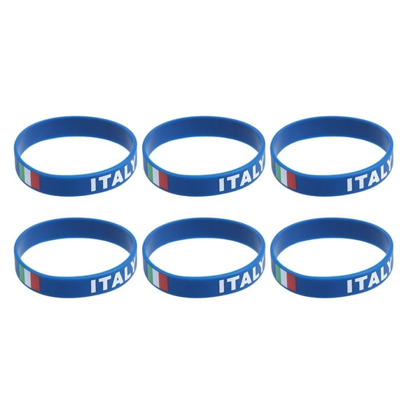 KAKOWELY 10 Pcs Flag Printed Country Silicone Wristband Fashion Sports Bracelet Hand Ring Wristband for Sports Game Football Match(Belgium),2.56X"X2.56"X0.47"