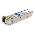 thumbnail image 1 of AddOn - module d'Émetteur-Récepteur SFP (mini-GBIC) (Équivalent à: MRV SFP-GD-BZ54) - 1GbE - 1000Base-BX - LC Monomode - jusqu'à 120 km - 1550 (TX) / 1490 (RX) nm - Conforme TAA, 1 of 4