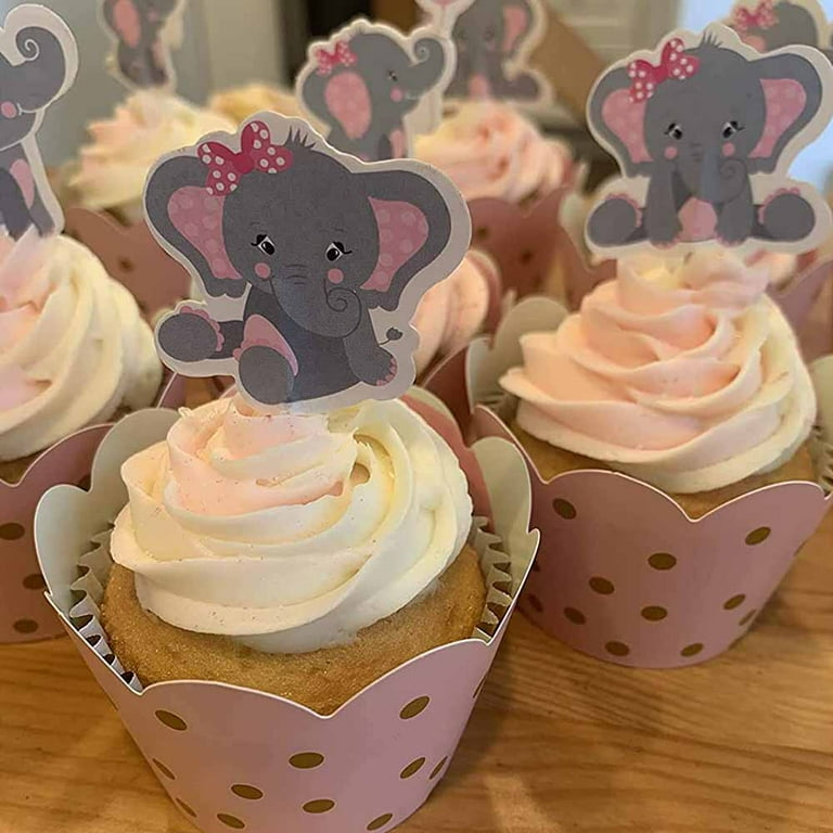 Baby elephant cupcakes sales