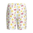 thumbnail image 5 of Naloa Tropical Fruit Men's Short Pajama Pants, Lounge Comfort Shorts with Elasticized Waistband and Side Pockets - Medium, 5 of 9