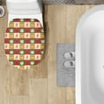 thumbnail image 4 of SEANATIVE Christmas Santa Oblong Toilet Seat Cover Buffalo Grid Toilet Lid Covers for Bathroom Thick Toilet Seat Lid Cover Elongated Soft Toilet Seat Lid Cover Xmas Gifts, 4 of 6