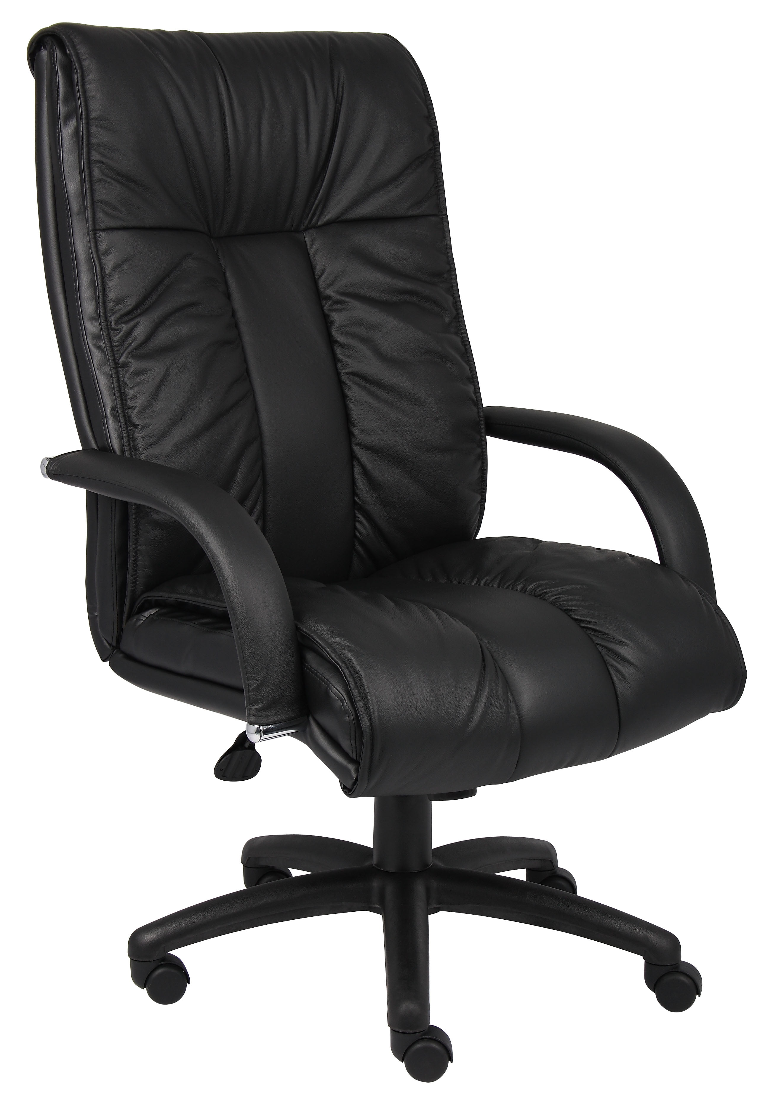Boss Office & Home Black High Back Executive Chair with Knee Tilt