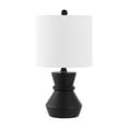 thumbnail image 4 of SAFAVIEH Roslyn 18 in. Modern Black Ceramic Table Lamp with White 100% Cotton Shade, 4 of 6