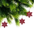 thumbnail image 3 of Christmas Flat Snowflake Shape Ornament - Set of 6, 3 of 3