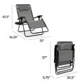 thumbnail image 3 of Best Choice Products Oversized Zero Gravity Chair, Folding Outdoor Patio Recliner w/ Cup Holder - Ice Gray, 3 of 8