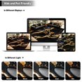 thumbnail image 6 of Bleum Cade 2x6 Runner Rugs for Hallways Kitchen Modern Abstract Washable Rug Soft Non Slip Black Gold Marble Indoor Carpet for Laundry Entryway Bedroom Bathroom, 6 of 12