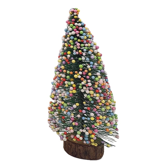 Pompotops Christmas Mini Christmas Tree Desktop Decoration DIY Needle Tree Decoration Christmas White Cedar Small Christmas Tree Clearance