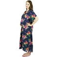 thumbnail image 4 of Bimba Maternity Kaftan With Belt Rayon Nursing Night Gown, Front & Back Buttons, 4 of 7