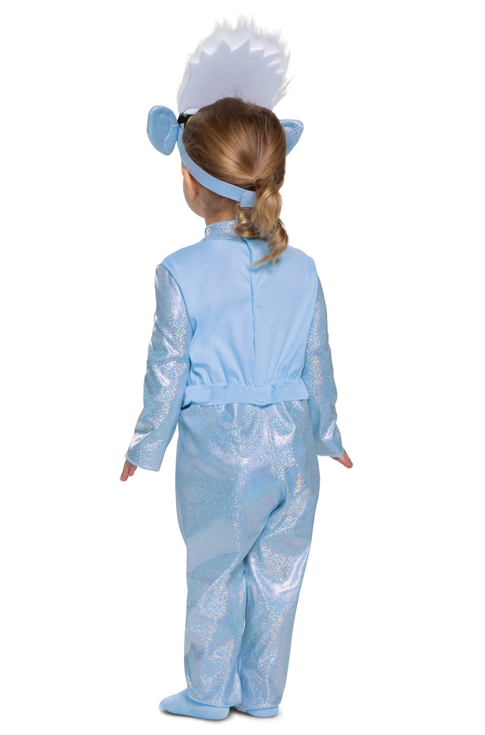 Infant Trolls Tiny Diamond Blue Jumpsuit with Hood Halloween