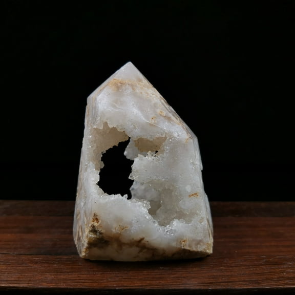 agate geode Crystal Towers ~ Natural Healing Crystal Point Obelisk for Reiki Healing and Crystal Grid 0.266kg