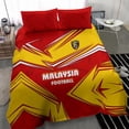 thumbnail image 4 of Malaysia Football Bedding Set with Roaring Tiger and Red Yellow National Colors, 4 of 7