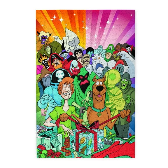 1000pcs Scooby-Doo Jigsaw Puzzles Cartoon Anime Picture Puzzle Birthday Present Game For Teen And Adults