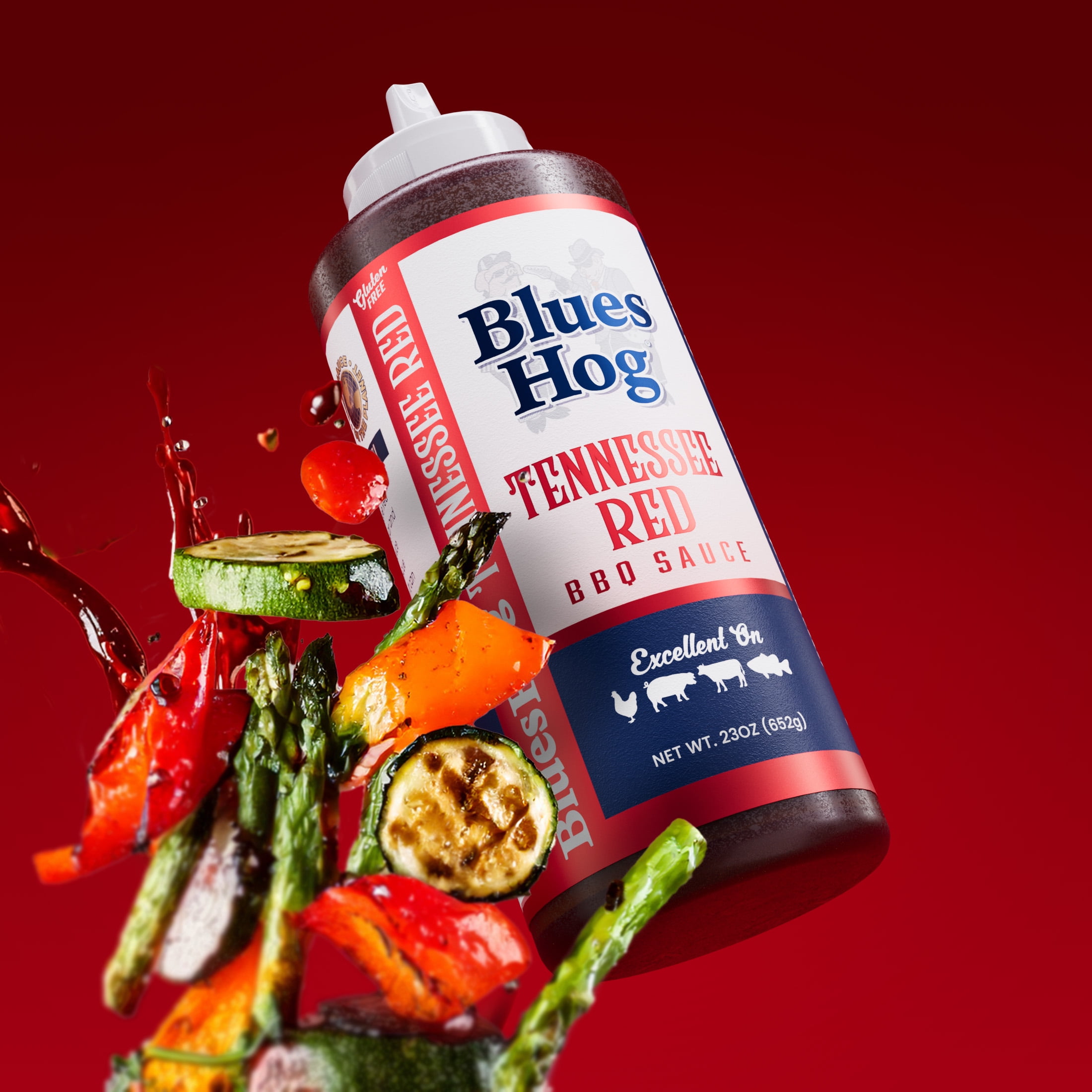 Blues Hog Tennessee Red BBQ Sauce Bottle, Gluten-Free, 23 oz