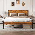 thumbnail image 5 of MAYEERTY Full Size Metal Platform Bed Frame with Headboard & Footboard 800LBS Wooden Slats No Box Spring Needed, 5 of 7