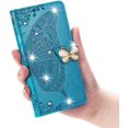 thumbnail image 6 of Case for Google Pixel 8 Case Glitter Bling with Card Holder and Stand Leather Flip Wallet Diamond Butterfly Protective Case for Google Pixel 8 Crystal Blue, 6 of 16