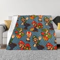 thumbnail image 4 of Lsque Mario Print Flannel Throw Blanket, Ultra-soft Blanket for Bed, Couch, Car, Hypoallergenic Anti-pilling blanket-50"x40", 4 of 8