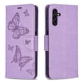 thumbnail image 4 of TECH CIRCLE Galaxy A53 5G Case,Embossed Butterfly PU Leather Credit Card Holder Slots Full Body Protection Kickstand Flip Folio Shockproof TPU Phone Cover for Samsung Galaxy A53 5G 6.5" 2022,Violet, 4 of 6