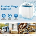 thumbnail image 5 of Ktaxon Portable Washing Machine 20lbs Blue Top Load Washing Machine with Twin Tub and Drain Pump, 5 of 10