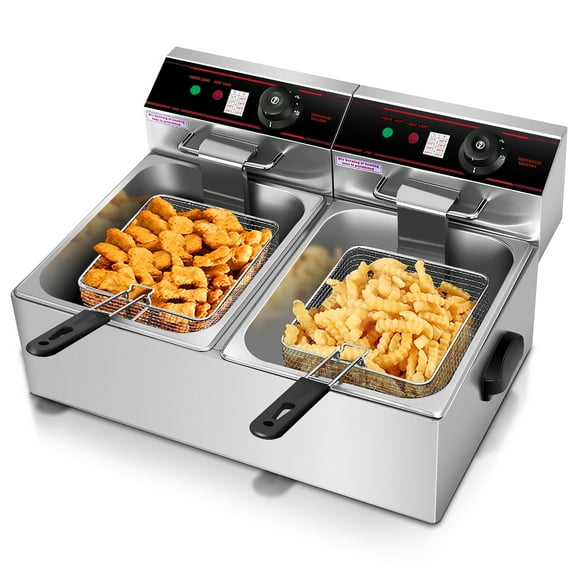 Costway 12L 3400W Electric Deep Fryer, Stainless Steel