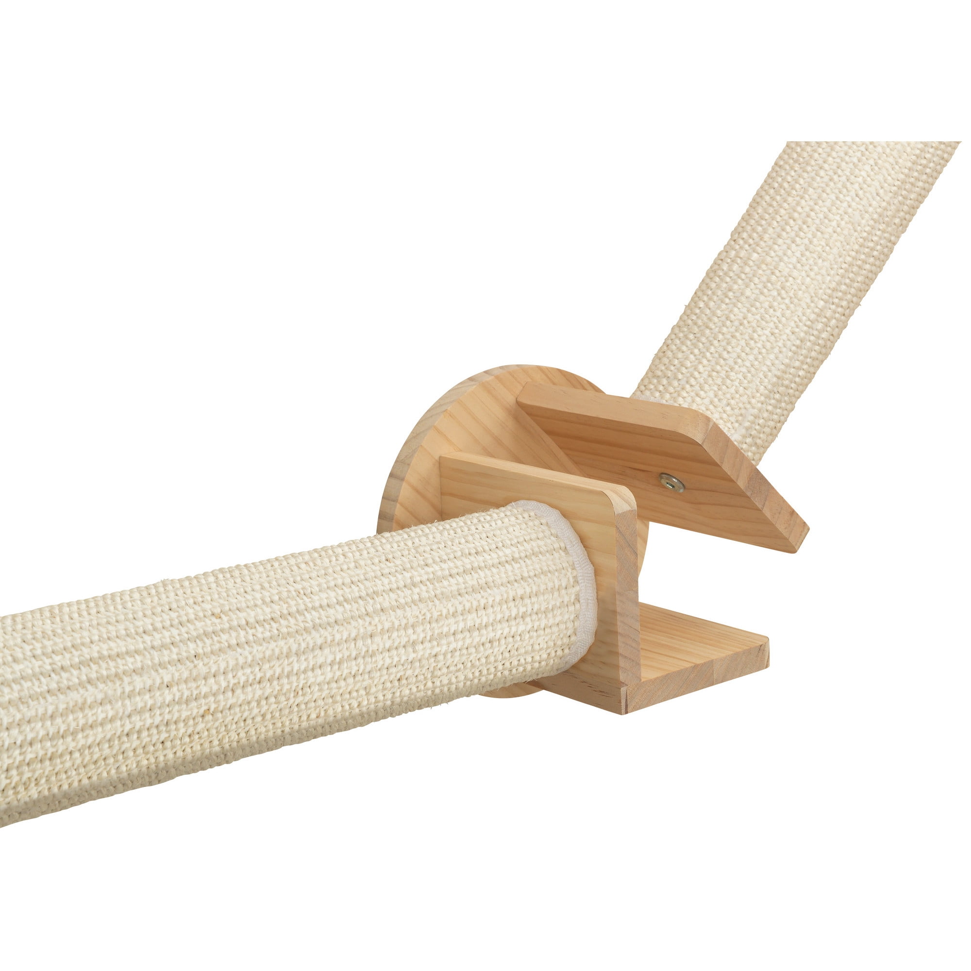 TRIXIE Wall Set 2 Multi-Level Wall Mounted Cat Perch System with 3 Sisal Posts, Natural