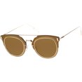 thumbnail image 2 of sunglassLA - Modern Ultra Slim Wire Frame Mirrored Flat Lens Pantos Sunglasses - 58mm, 2 of 4