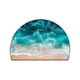 thumbnail image 2 of Uuiauoio Half Circle Bath Mat Non-Slip, Bathroom Rugs, Rubber Backing Absorbent Quick Dry Machine Washable Carpet for Bathroom Floor, Bedroom Home Decor 16" x 24", 2 of 6