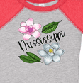 thumbnail image 4 of Inktastic Mississippi Magnolia Flowers and Leaves Boys or Girls Baby Bodysuit, 4 of 5