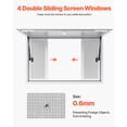 thumbnail image 3 of KFFKFF Concession Window 53x33 in, Aluminum Alloy Service Window for Food Truck, Adjustable 85-Degree Awning with Sliding Panels and Drag Hook for Trailers, 3 of 9