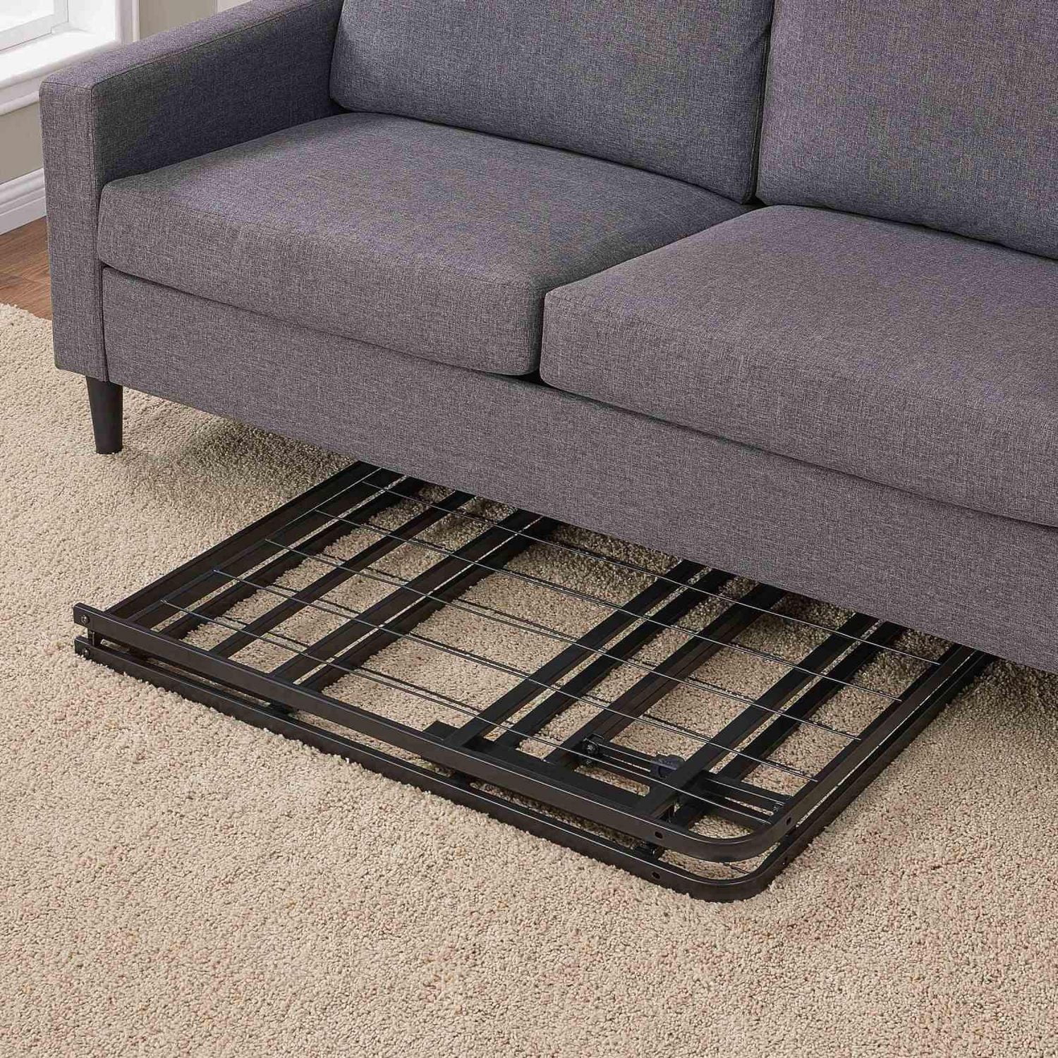 Mainstays 14" High Profile Foldable Steel Twin XL Platform Bed Frame, No Box Spring Needed, Black