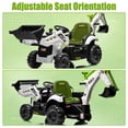 thumbnail image 5 of iYofe 24V JCB Ride on Excavator Toy, 3-in-1 Battery Powered Electric Tractor Car with Reversible Seat, Remote Control & Bluetooth, Backhoe for Kids 3-6, Green, 5 of 9
