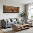 thumbnail image 3 of Canvas Wall Art for Living Room - Large Yellow Tree of Life Canvas Prints, Modern Abstract Nature Painting for Kitchen Bedroom Office Wall Decor, 3 of 7