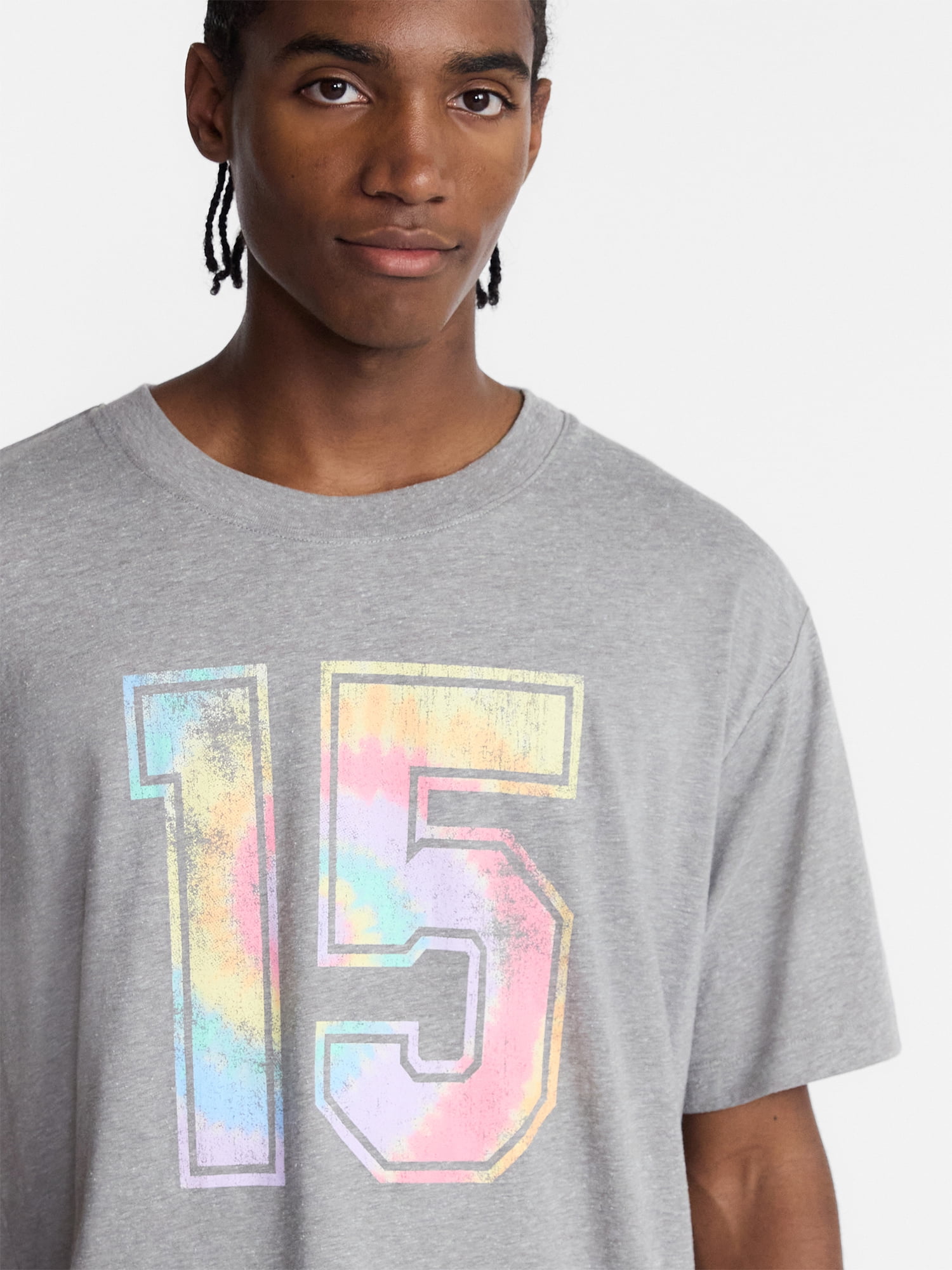 No Boundaries Pride Boxy Fit Cropped Tee with Short Sleeves, Men's Sizes XS-5XL