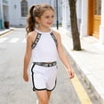 thumbnail image 5 of FYDUU Toddler Girl Summer Clothes Sleeveless Athletic Tank Tops And Shorts Set Casual Playwear Two Piece Outfit Comfy Sports Suit 3-4 Years, 5 of 7