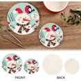 thumbnail image 3 of SKYSONIC Funny Winter Snowman Pot Holders Trivets, 2 Pcs Heat Resistant Trivets,Xmas Red Birds Cotton Thread Weave Mats for Hot Pads Pans Pot Bowl Teapot for Kitchen Decor, 3 of 7