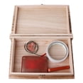 thumbnail image 6 of Wooden Hinged Lockable Box Jewellery Storage Case Crfats Sundries Organizer, 6 of 11