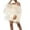 Beige, variant on HJYCHN Off Shoulder Ruffle Mesh Ladies Fashion High Waist Loose Fit Casual Wedding Dress for Women Beige XXXXXL