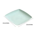 thumbnail image 3 of Square Dinner Plates, Plastic Picnic Plates Reusable, Square Dessert Snack, Lunch Appetizer Salad Plates, Kitchen Dinnerware Dishes for Camping Party Grill, 3 of 5