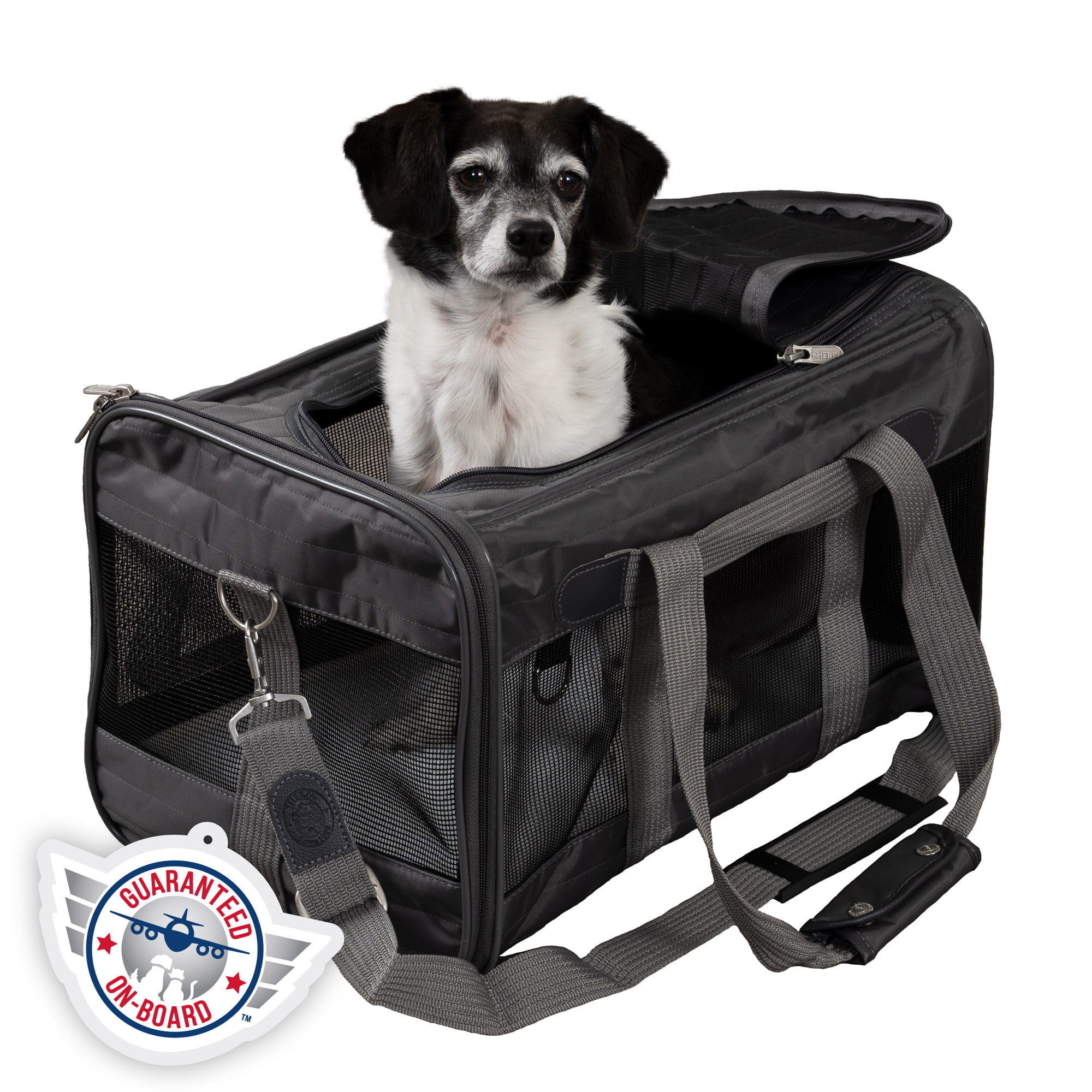 Sherpa Original Deluxe Travel Pet Carrier, Airline Approved, Charcoal, Large,  Large - Fry's Food Stores